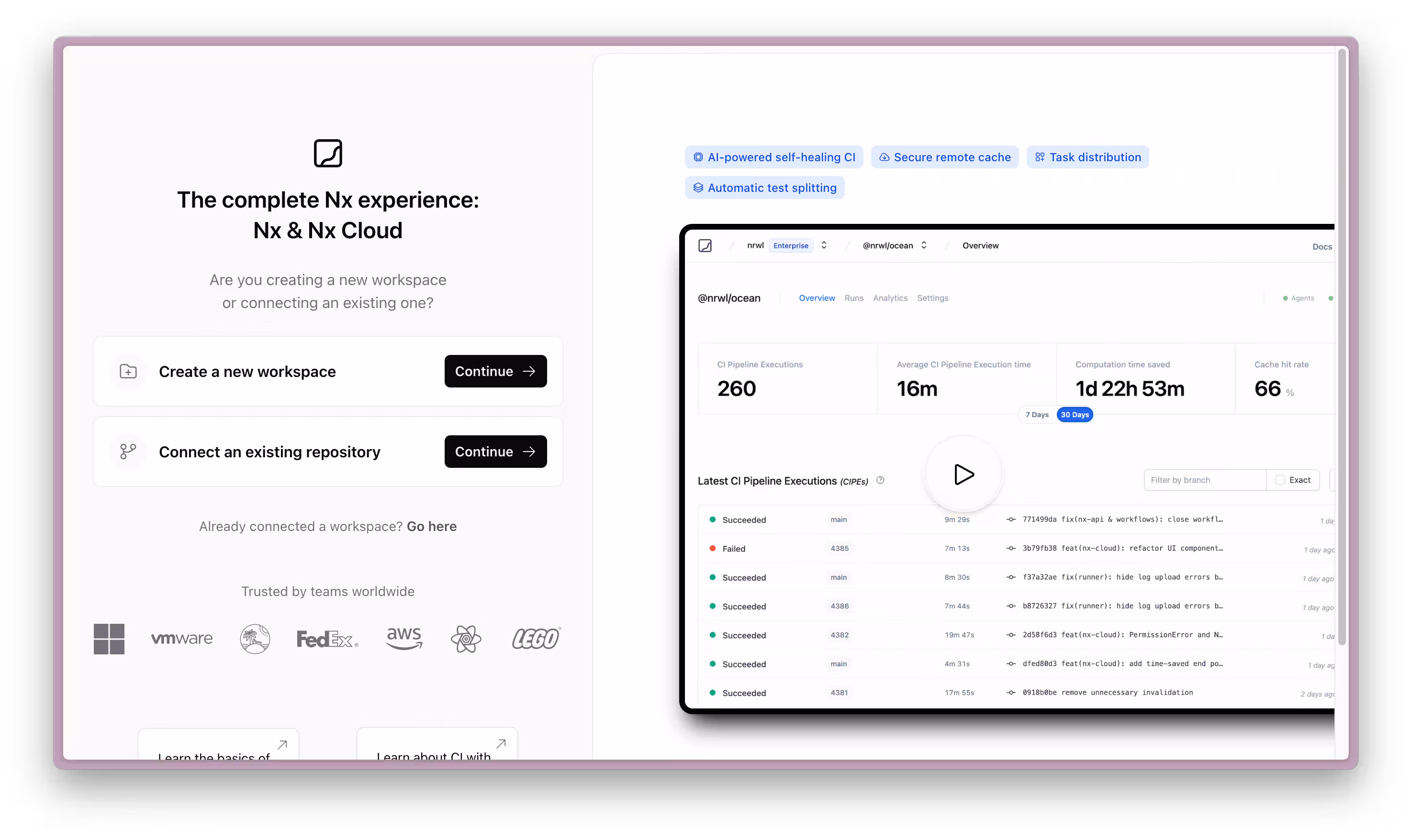 Nx Cloud onboarding